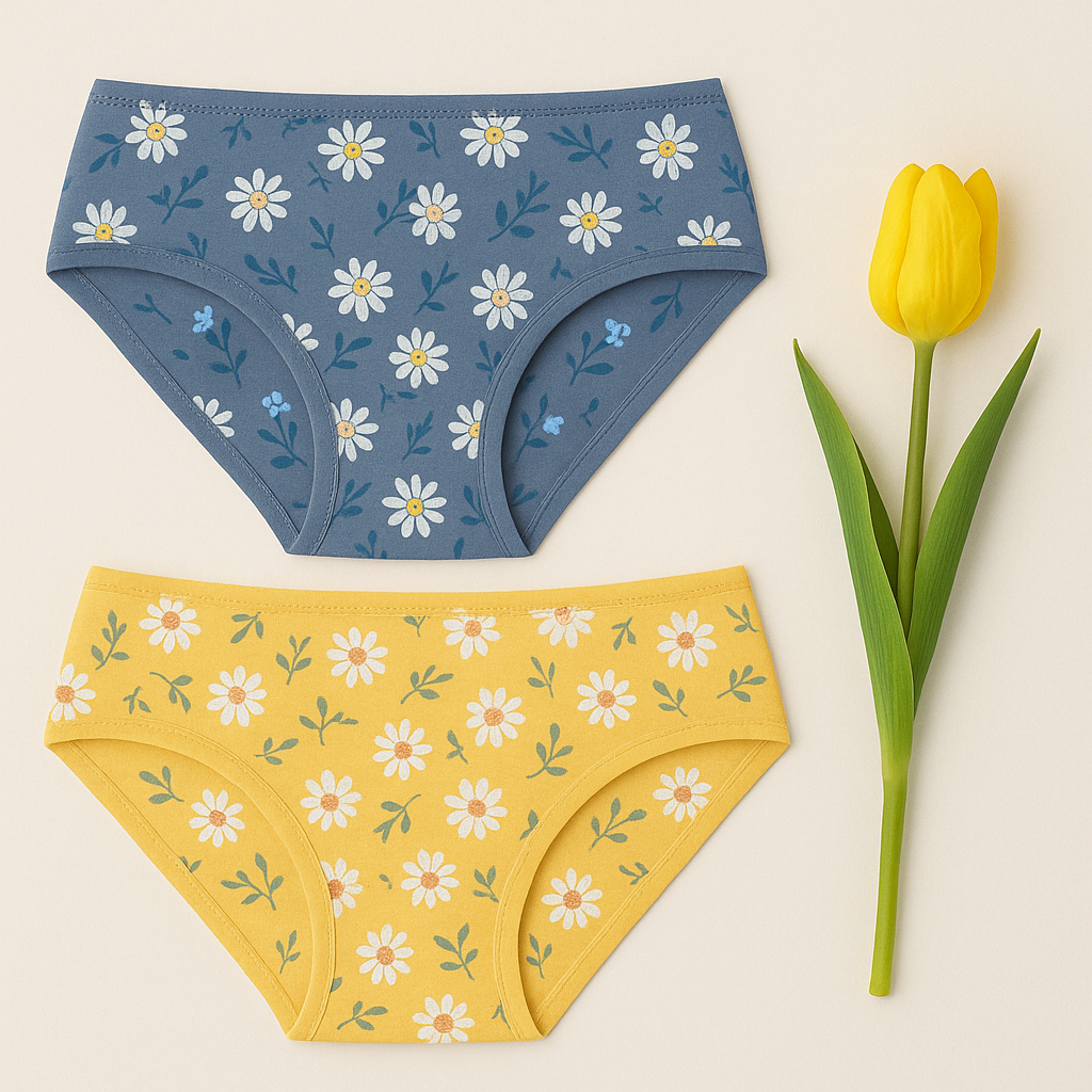 INTIMORA Yonika Premium Cotton Printed Mid Rise Panties – Pack of 7 (Assorted colors & Prints)