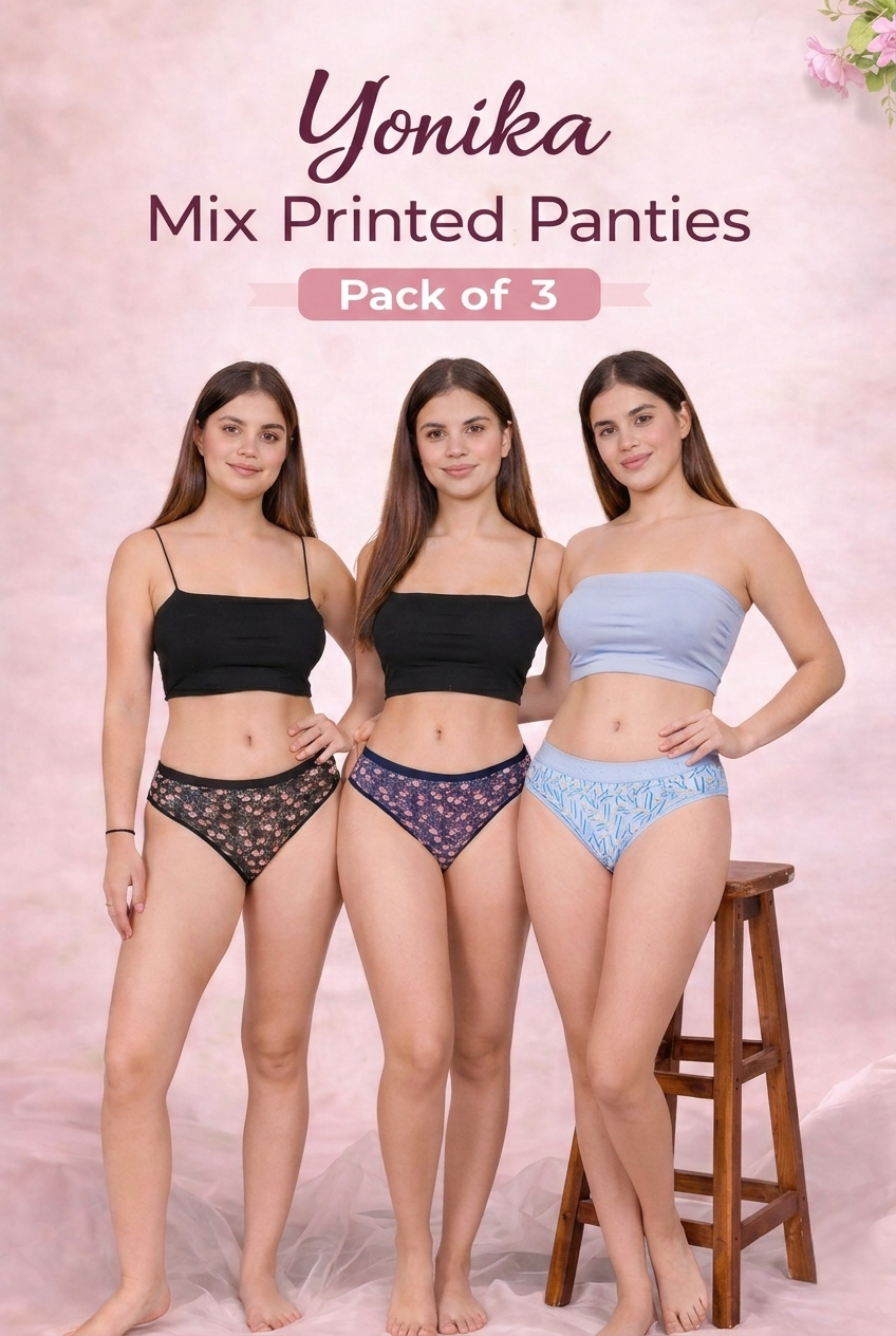 Mix Pack – Yonika Love & Komal Panties (Set of 3 Assorted)
