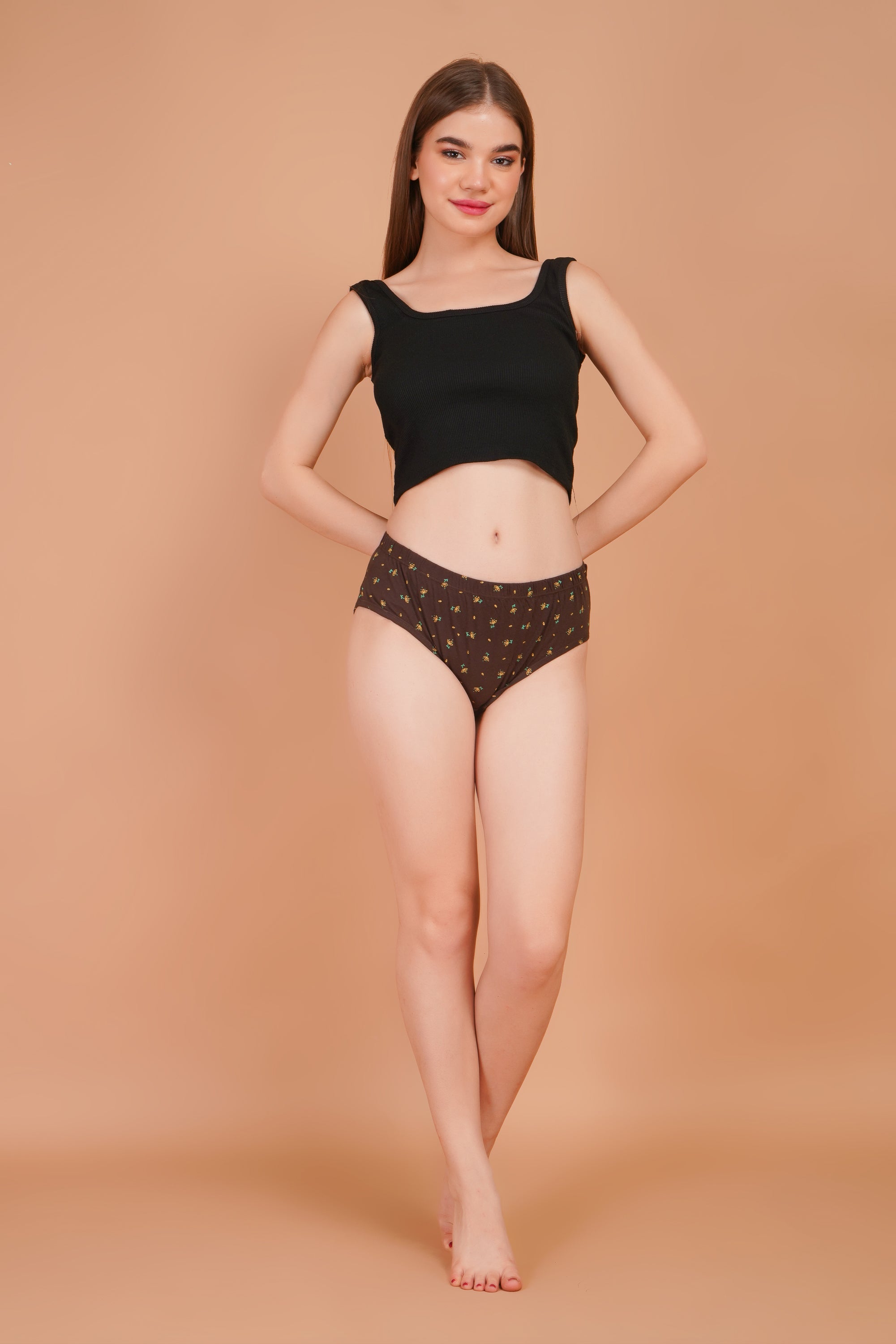 INTIMORA Yonika Pack of 5 Cotton Printed Panties – Soft Mid Rise Comfort (Assorted)