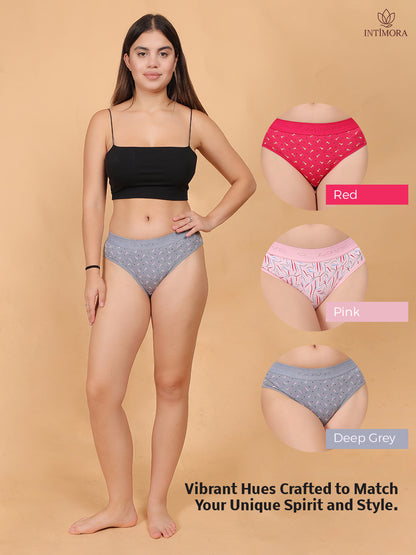 INTIMORA Yonika 30-Day Comfort Pack – 30 Panties (Lycra, Cotton &amp; Interlock | Assorted Prints, Colors &amp; Fabrics)