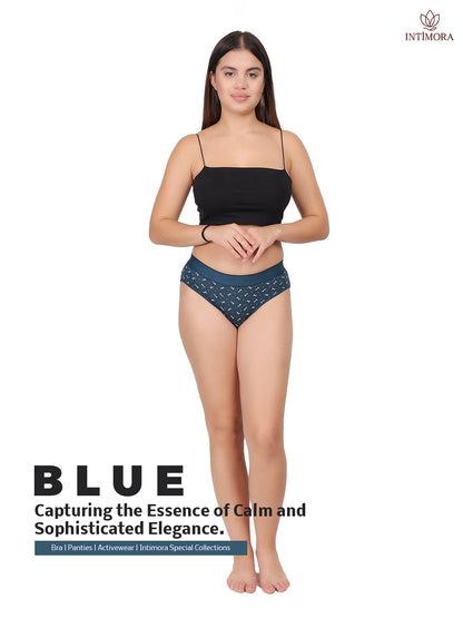 INTIMORA Yonika Broad Waistband Printed Panties Pack of 5 – Soft Stretch Everyday Comfort Panties