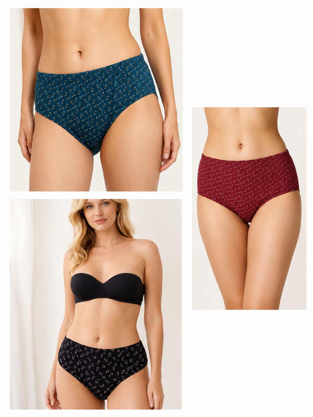INTIMORA Yonika Signature Premium Cotton Printed Panties Pack of 5 (Assorted Colors &amp; Prints)