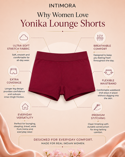 INTIMORA Yonika Ultimate Lounge Shorts Pack of 7 for Women