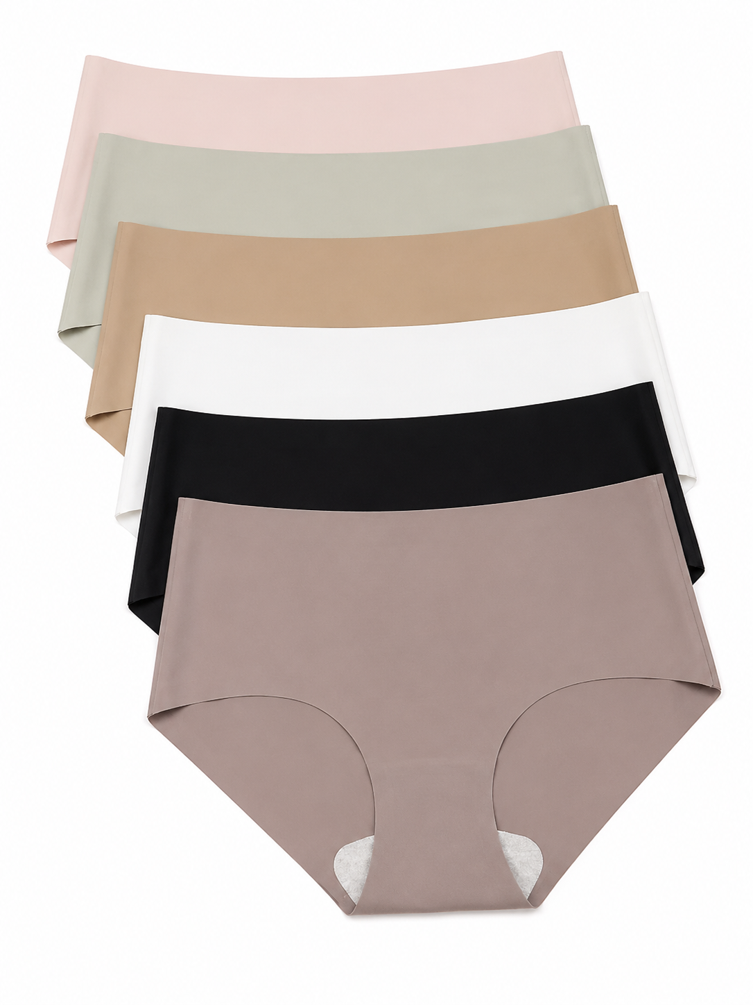 INTIMORA Yonika Premium Seamless Panties Pack of 5 – No VPL, Mid Rise Invisible Fit (Ultra Soft Stretch - Assorted Colors))