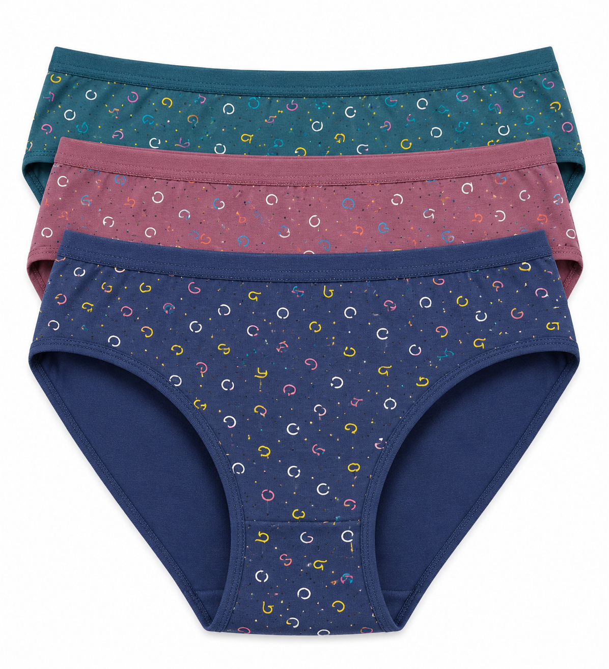 INTIMORA Yonika Pack of 5 Cotton Printed Panties – Soft Mid Rise Comfort (Assorted)