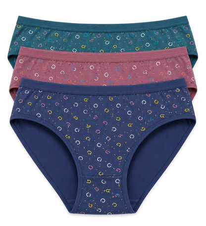 INTIMORA Yonika Pack of 5 Cotton Printed Panties – Soft Mid Rise Comfort (Assorted)