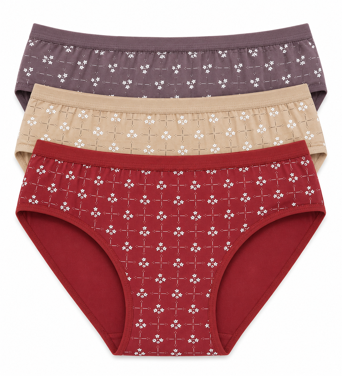 INTIMORA Yonika Pack of 5 Cotton Printed Panties – Soft Mid Rise Comfort (Assorted)