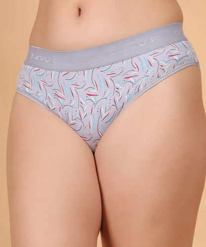 INTIMORA Pack of 7 Cotton Panties – Broad Waistband Mid Rise Printed