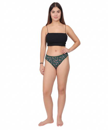 INTIMORA Yonika Komal Pack of 7 Lycra Printed Panties – Stretch Fit Mid Rise (Assorted)