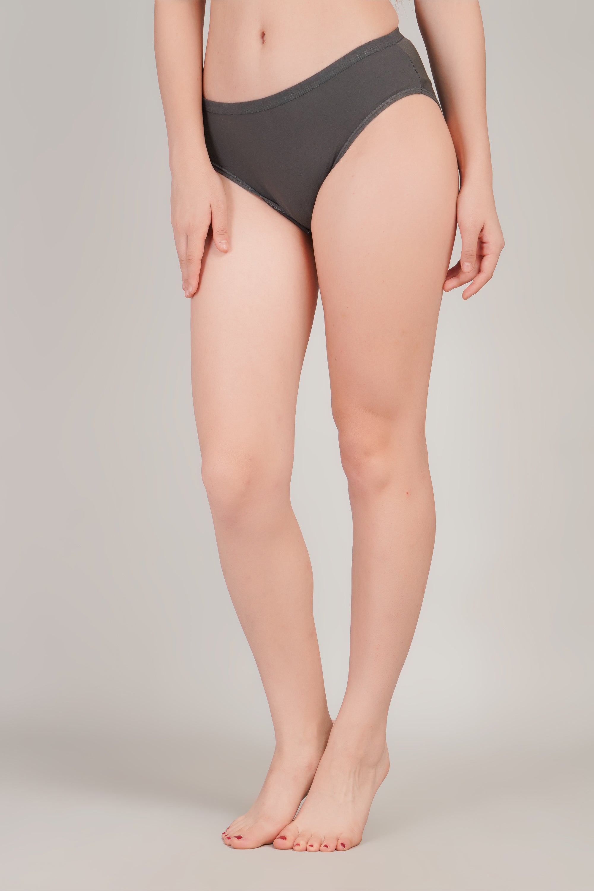 INTIMORA Lycra Panties Pack of 5 – Mid Rise Stretch Comfort (Assorted Colors)