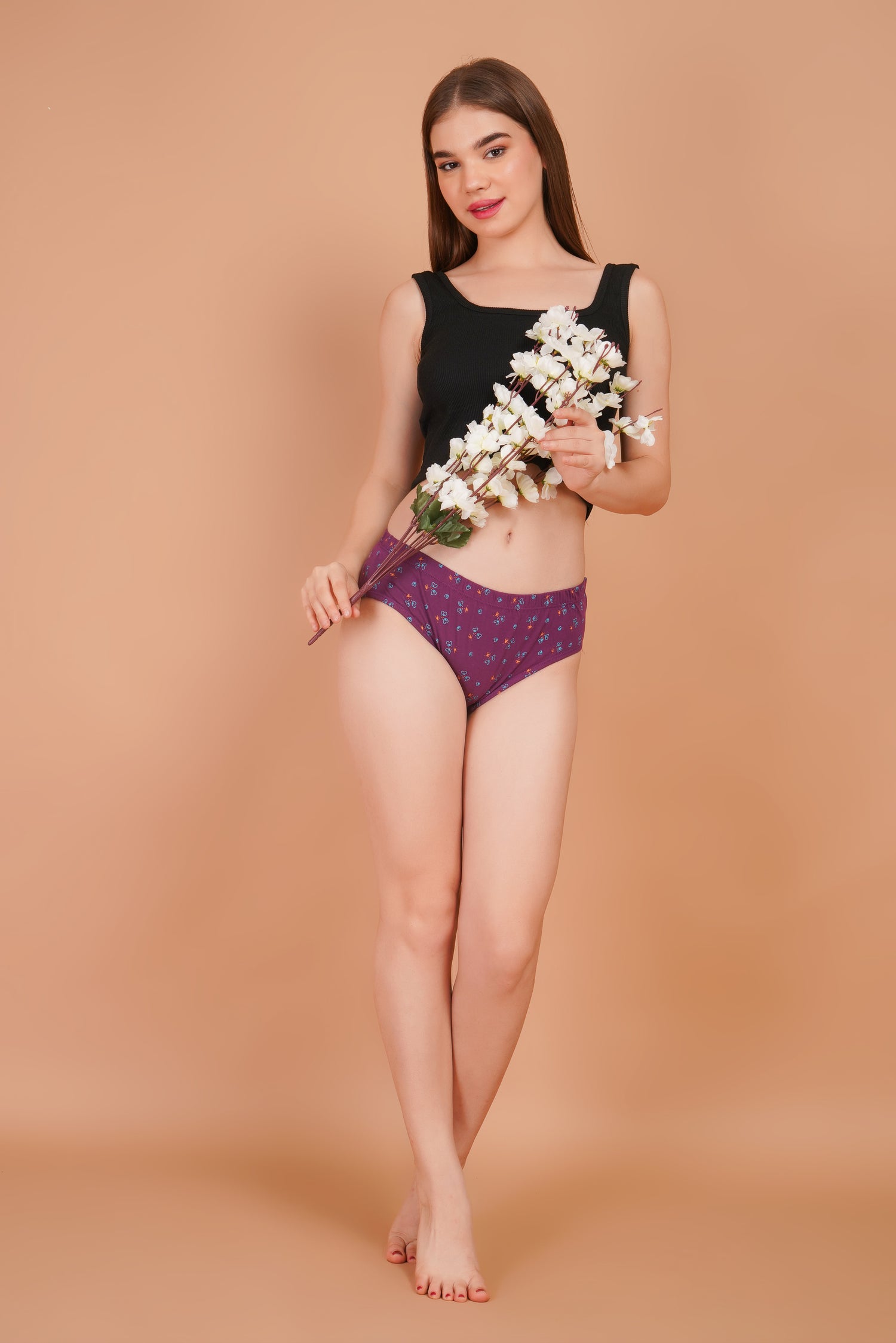 INTIMORA Yonika Pack of 5 Cotton Printed Panties – Soft Mid Rise Comfort (Assorted)