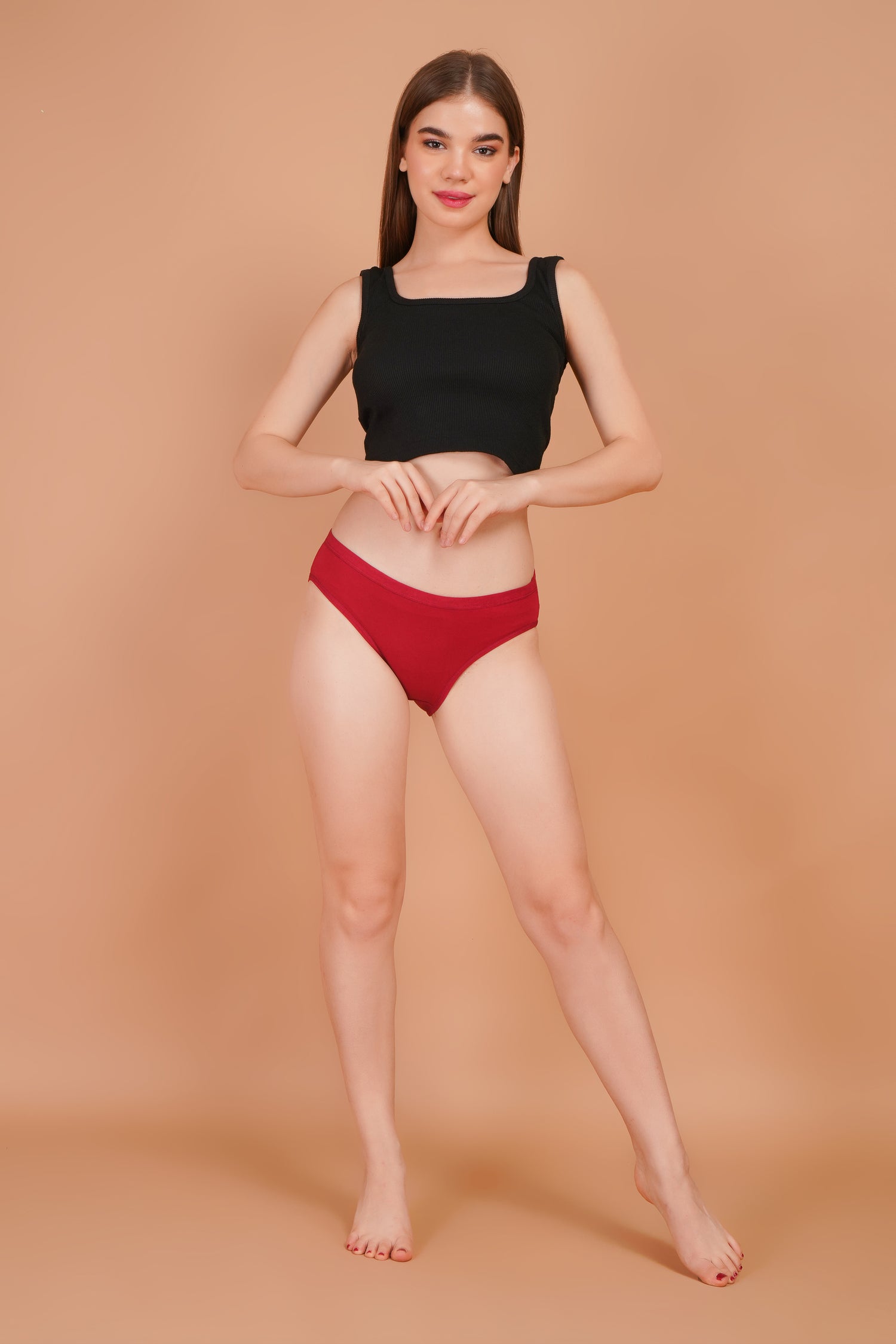 INTIMORA Cotton Panties Pack of 5 – Mid Rise Everyday Comfort (Assorted Colors)