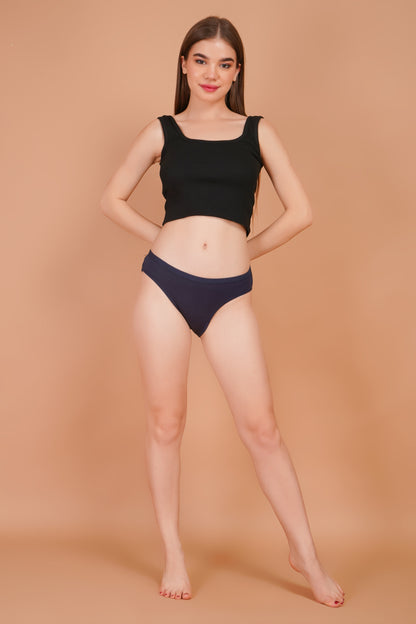 Yonika Komal Solid Lycra Panties – Pack of 3 (Assorted)