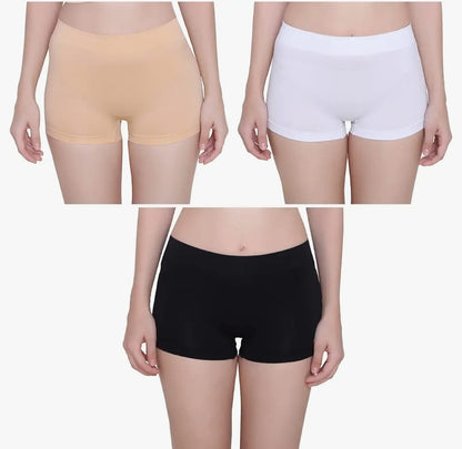 INTIMORA Premium Comfort Boy Shorts Pack of 3 – Soft Stretch Full Coverage Boyshort for Women