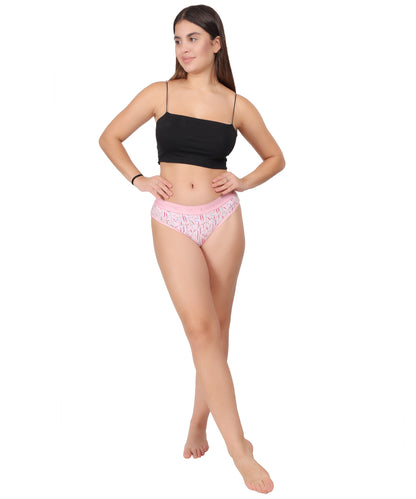 INTIMORA Yonika Broad Waistband Printed Panties Pack of 5 – Soft Stretch Everyday Comfort Panties